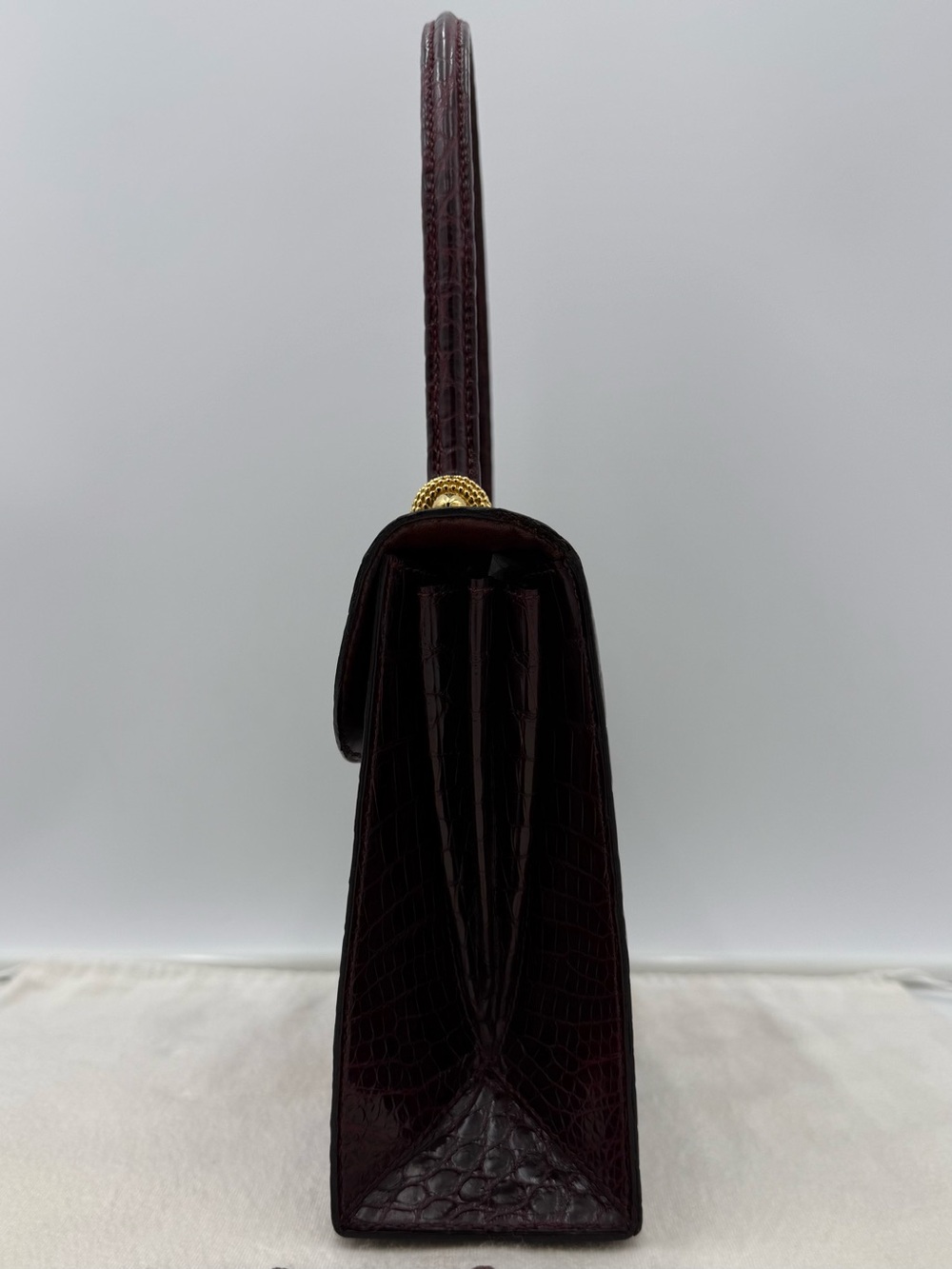 🐊MORABITO COUSU MAIN 1905 PARIS • TRAVIATA in Bordeaux CROCODILE Made in FRANCE - Picture 5 of 16